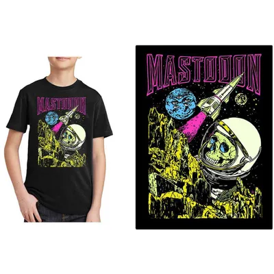 Produktbild von Mastodon - Space Colorization Kinder 12 - 13 Jahre T-Shirt - Schwarz