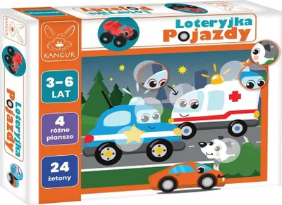 Zdjęcie produktu dla Kangur Loteryjka Pojazdy - Gra edukacyjna dla dzieci od 3 lat