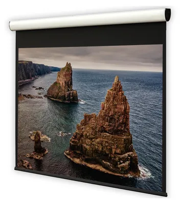 Produktbild von DELUXX Cinema Motorleinwand Elegance 16:9 Mattweiss Varico Flat 183 x 103 cm