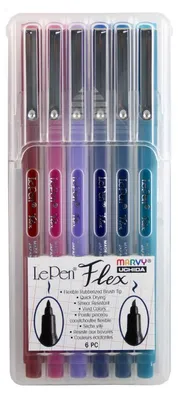 Immagine prodotto di Set di penne a pennello Marvy Uchida Le Pen Flex Jewel 6 colori