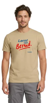 Produktbild von Spreadshirt Stromberg Mit Spruch Lernt von Bernd Männer T-Shirt, XXL, Sandbeige
