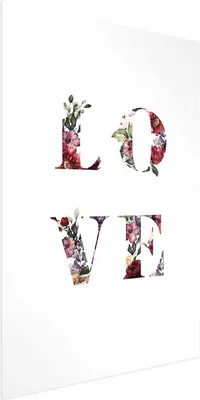 Produktbild von Posterpapier Poster - Love in Flowers 60x90 cm Text m-A-0909-ao-a