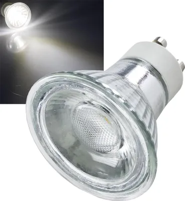 A close-up studio shot of an LED spotlight bulb.