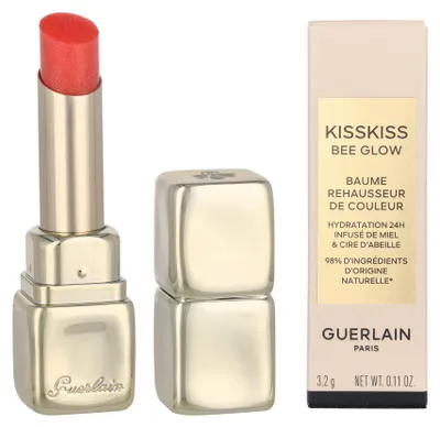 Zdjęcie produktu dla Guerlain KissKiss Bee Glow, Balsam do ust, Różowy, Kobiety, Skóra uniwersalna, Wosk pszczeli, Kwas hialuronowy, Masło shea, Nawilżający, Regeneracja, Wygładzający, Zmiękczający