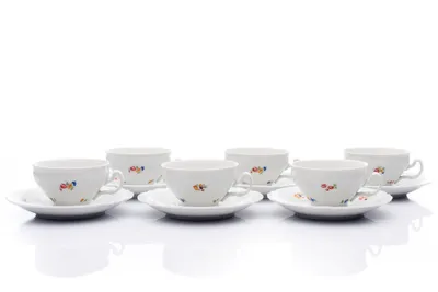 Obrázok produktu pre Thun 1794 Šálky a podšálky na čaj, 205 ml, český porcelán, Bernadotte, Thun, 6 ks