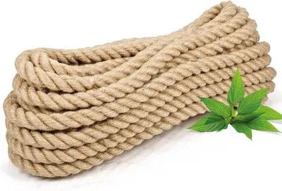 Productafbeelding van Natuurlijk Jute Touw 28 mm - 10 Meter voor Creatief Knutselen, Macramé en Tuin Decoratie