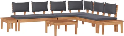 Produktbild von "2026 Aktion" Gartensofa-set - elegantes Design - Sitzgruppe mit Sofa, Tisch - 3 pcs Braun und Grau - Terassenmöbel NeuMöbel538535