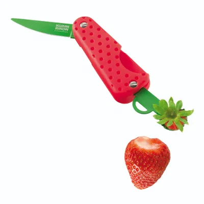 Produktbild von Kuhn Rikon Erdbeermesser rot/grün