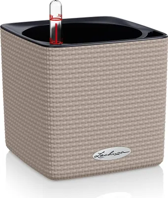 Obrázek produktu pro Lechuza Samozavlažovací květináč Cube Color, průměr 14 cm, písková béžová