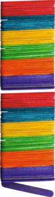 Produktbild von Bastelhölzer 8x65 mm bunt 100 Stk