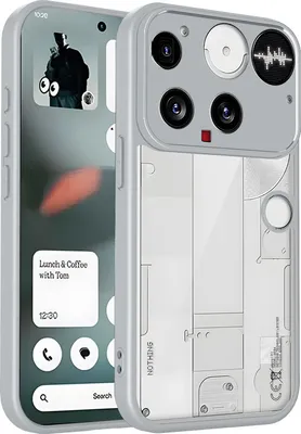 Immagine prodotto di Custodia per Nothing Phone 3 cover posteriore trasparente con cornice in TPU, antiurto Grigio