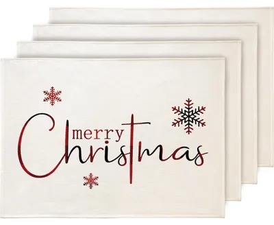 Platzset 4er Set Weihnachten waschbar 30x45cm Tischdeko