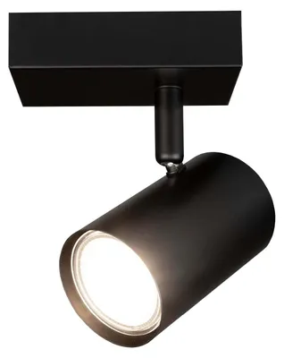 Image de Ledvion Spot LED Plafond Noir 1 spot Rectangulaire GU10 3W blanc neutre