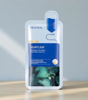 Image de Mediheal - Dermaplus Heartleaf Mask - Masque hydratant apaisant 1 pièce/22 ml