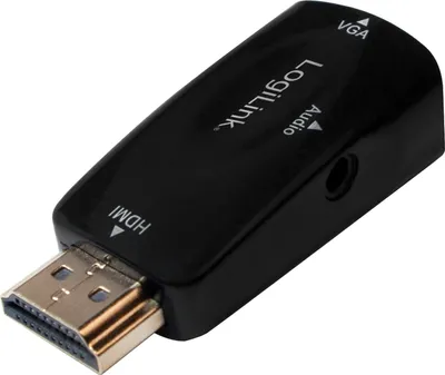 Immagine prodotto di Logilink HDMI Adapter A/M zu VGA/F + 3,5 mm/W, 1080p, schw.