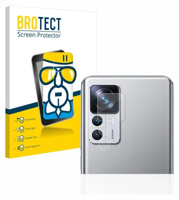 A product packaging and a smartphone camera lens protector are shown.