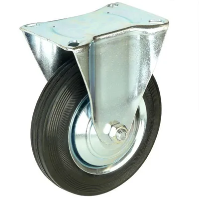 Produktbild von Bockrolle 160mm Silber Transportrolle Stahlblech verzinkt Lenkrolle