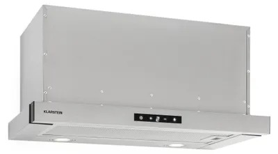 Produktbild von Klarstein Vinea Dunstabzugshaube ausziehbar mit 610m³/h max. Abluftleistung, Flachschirmhaube Einbau, Unterbau, Dunstabzugshaube 60cm breit, Abluft/Umluft, Beleuchtung, Aluminium-Fettfilter, silber