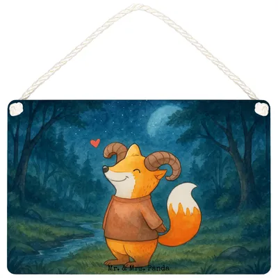 Produktbild von Mr. & Mrs. Panda Schild Widder Astologie Design DIN A4 - Weiß - Geschenk, Holzschild, Tierkreiszeichen, holzbild, Sternzeichen, Astrologie, Türschild, Geburtstagsgeschenk