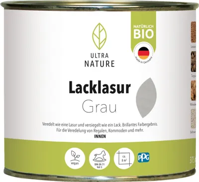 Produktbild von Ultra Nature Lacklasur 375 ml grau