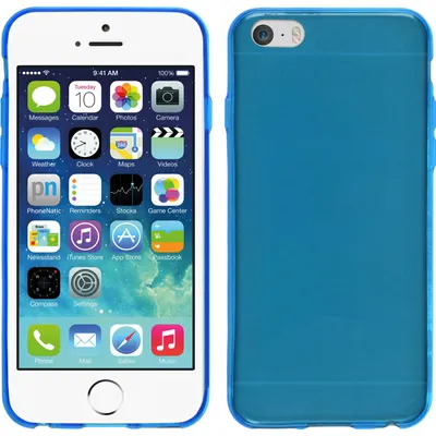 Produktbild von PhoneNatic Case kompatibel mit Apple iPhone 6s / 6 - blau Silikon Hülle Slimcase + 2 Schutzfolien