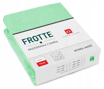 Obrázek produktu pro KZ Froté prostěradlo na napínací rám, silná, prémiová kvalita, světle zelená, 120x200 cm