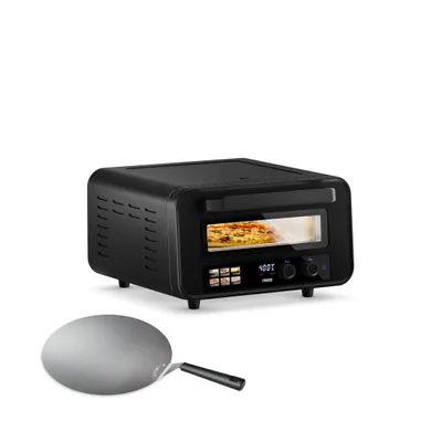 Produktbild von Pizzaofen Pro Max, 15L, 400°C, Digitales Bedienfeld, 2100W, Pizzastein & Schaufel, Ober-/Unterhitze, Timer, Kühle Tür, Kompakt & Tragbar, Princess