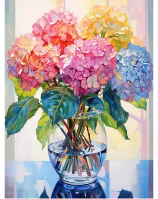 Produktbild von Omgoods – 40x50 cm, Diamantmalerei, Blumen in einer Vase