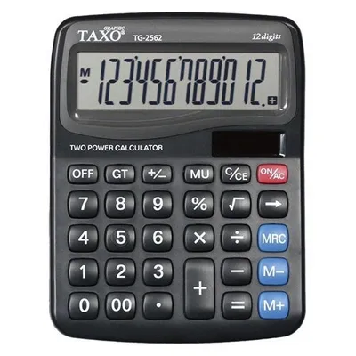 Image de Calculatrice Taxo 12 positions TG-2562 noir