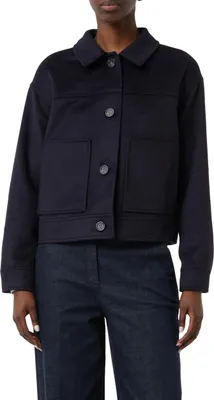 Produktbild von Comma Damen Outdoor-Jacke im Bomberstil, Oversize, verkürzte Länge, Blau, Größe 34