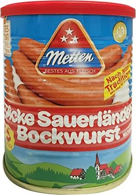 Produktbild von Metten thick Sauerland bockwurst 845g