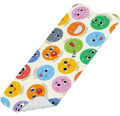 Immagine prodotto di Tappetino antiscivolo per vasca da bagno, per bambini, 100 x 40 cm, privo di BPA, lavabile in lavatrice, in PVC
