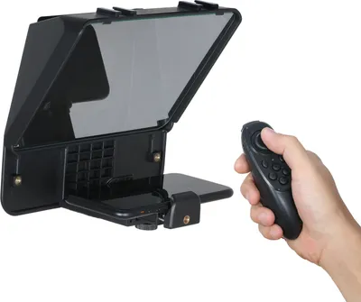 Produktbild von Andoer A10 Tragbares Smartphone DSLR-Kamera Teleprompter Prompter mit Handyhalter Fernbedienung fuer Videoaufnahmen Live-Streaming Interview Buehnenpraesentation Rede