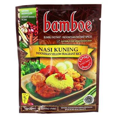 Zdjęcie produktu dla BAMBOE Przyprawa do ryżu NASI KUNING 50 GR