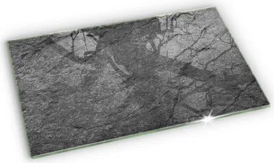 Produktbild von Glas Grabkerzen Untersetzer Motiv Gummifüße - 52x30 cm - Steinstruktur