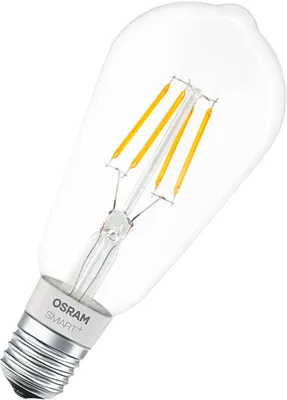 Produktbild von Osram Smart + Filament Edison, Intelligentes Leuchtmittel, Bluetooth, LED, E27, Warmweiß, 2700 K
