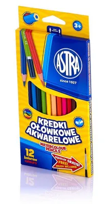 Produktbild von Astra Aquarellstifte 12 Stck + Pinsel, 312110004