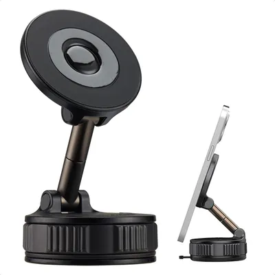 Productafbeelding van imoshion Telefoonhouder Auto met MagSafe - 360° draaibaar - met Zuignap - Magnetisch - Universeel - Zwart