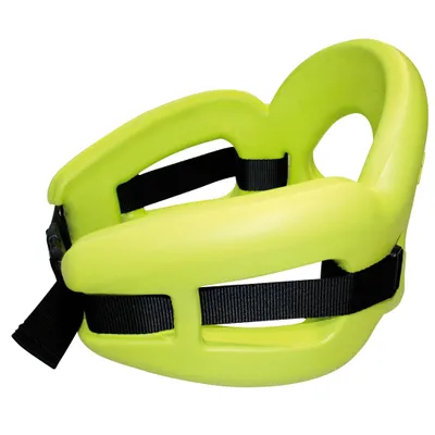 A bright green Aqua-Jogging-Gürtel "Superior Belt" is shown against a white background.