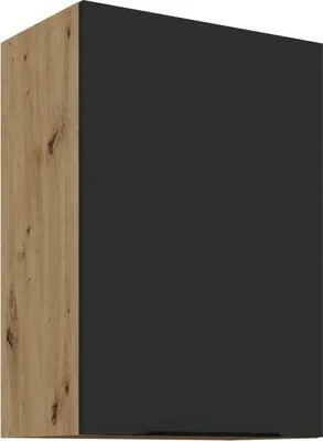 Produktbild von Oberschrank LUNARA – Breite 50 cm, Schwarz/Eiche (Artisan)