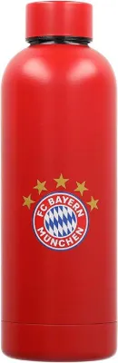 Produktbild von Famanu Trinkflasche Edelstahl 0,5 Liter - Rot mit FC Bayern München Logo