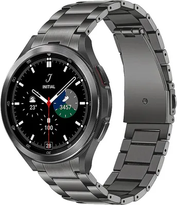 Produktbild von Strap-it Titanarmband - Kompatibel mit Samsung Galaxy Watch 4 Classic Armband 42mm Ersatzarmband - Titanium - Hochwertiges Material - für Samsung Galaxy Armband Graphit