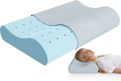 Produktbild von Memory-Schaumkissen, Nackenstütze, 10 cm und 12 cm Höhe, kühlend, für Seitenschläfer