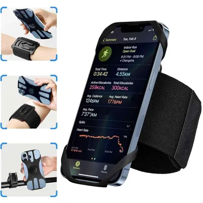 Produktbild von in 1 Handytasche Sport zum Joggen Handyhalterung,360° Drehbarer und Abnehmbarer Universal Handy Armband Joggen für 4.5-7'' Phone