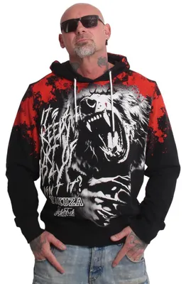 Produktbild von Yakuza Herren Creepy Kapuzenpullover, Schwarz, 5XL