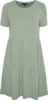 Zdjęcie produktu dla VERO MODA Sukienka z krótką bluzką Luźna sukienka mini z krótkim rękawem VMFILLI Rozmiar: S