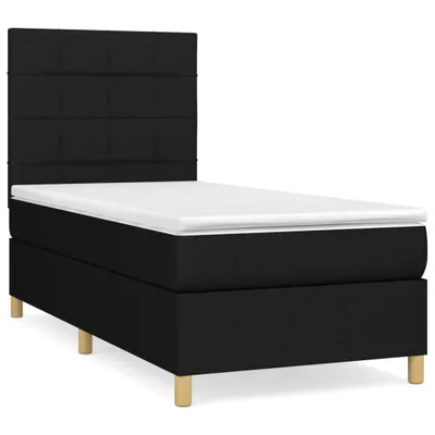 Obrázek produktu pro vidaXL Postel Boxspring s matrací černá 100x200 cm Látka