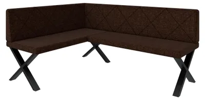 Produktbild von Eckbank Akiko Metal X-168x142-Rechts-Inari28- Stoff|Eckbankgruppe für Ihrem Esszimmer|Küche|modern|Sitzecke|Essecke
