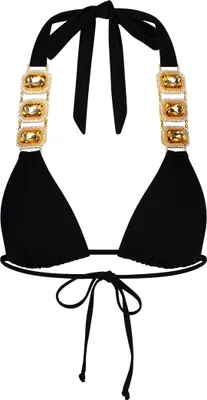 Produktbild von Moda Minx Bikini Top Boujee mit tollen Schmuck-Elementen Black M
