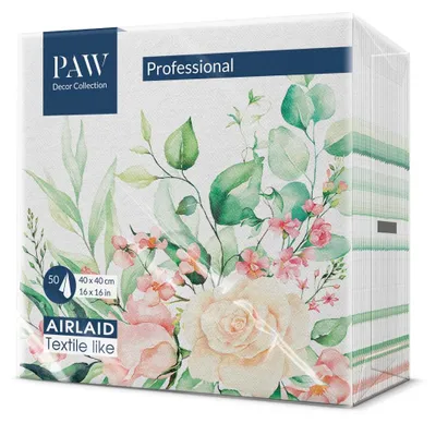 Obrázok produktu pre Prémiové airlaid obrúsky "Floral Moments", 1/4, 40 x 40 cm 50 ks.